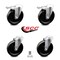 Service Caster 6 Inch Phenolic Wheel Swivel Bolt Hole Caster Set with 2 Total Lock Brake SCC SCC-BHTTL20S615-PHR-2-S-2 - alternate 7